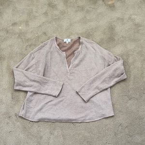 Dusty grey/pink v neck sweater - never worn